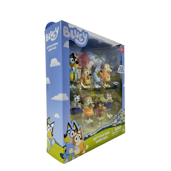 Bluey Gotta Be Done Work Pack 2.5-3 inch Action Figures 8 Pieces - Picture 9 of 9